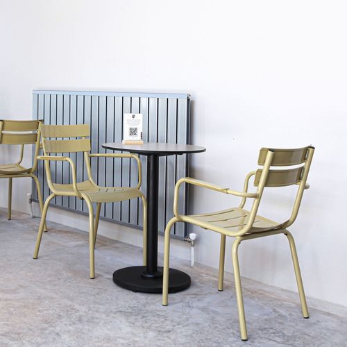Chaise contemporaine - Rivoli  - YÜCEL OUTDOOR FURNİTURE  - d'extérieur / en aluminium / avec piètement en aluminium