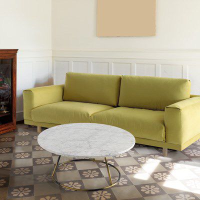 Table basse contemporaine - VITA - Casual Home & Contract - en marbre / avec piètement en métal / ronde