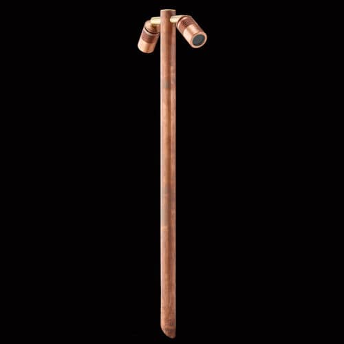 Borne d'éclairage de jardin - EURO TWIN LITE - HUNZA Lighting - contemporaine / en acier inoxydable / en cuivre