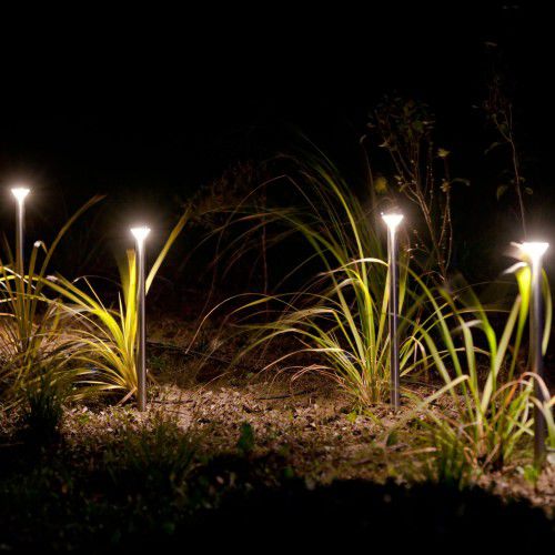 Borne d'éclairage de jardin - M1 - LuxR - contemporaine / en acier inoxydable / en cuivre