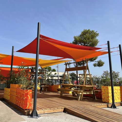 Voile d'ombrage résistante aux UV - l'Atelier des voiles - sur mesure / professionnelle / pour terrasse