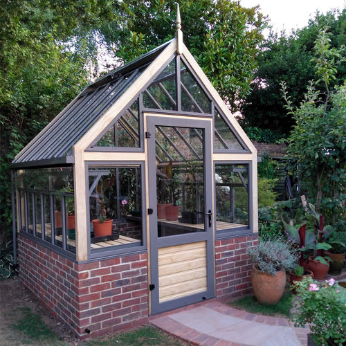 Serre de jardinage - DWARF WALL - CULTIVAR - monochapelle / structure en aluminium / structure en bois