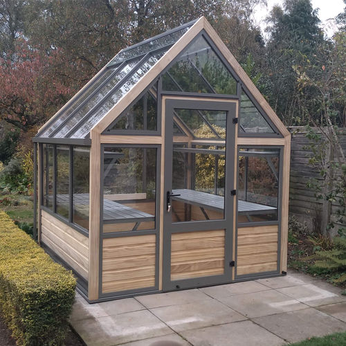 Serre de jardinage - PLANTHOUSES - CULTIVAR - monochapelle / structure en aluminium / structure en bois