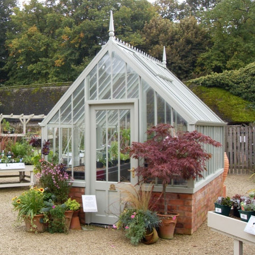 Serre de jardinage - THE HIDCOTE - ALITEX - monochapelle / structure en aluminium / en verre