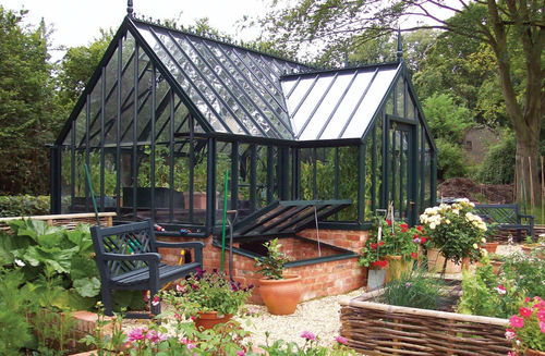 Serre de jardinage - THE TATTON - ALITEX - monochapelle / structure en aluminium / en verre