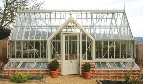 Serre de jardinage - THE CLIVEDEN - ALITEX - monochapelle / structure en aluminium / en verre