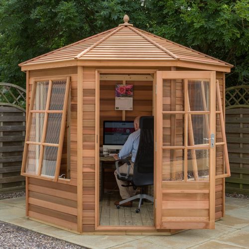 Abri de jardin en bois - TETBURY PLUS - Alton greenhouses - en cèdre rouge / en verre / contemporain