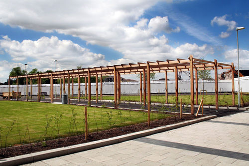 Pergola autoportée - SPG319 - LANGLEY DESIGN - en bois / en acier galvanisé / pour espace public