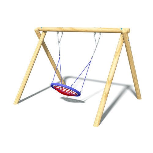 Balançoire en bois - BIRD'S NEST - WICKSTEED - pour parc de jeux