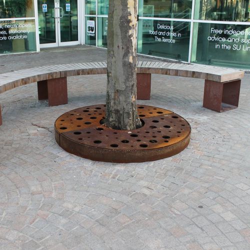 Grille d'arbre ronde - THIRLMERE  - LOGIC STREET & PARK FURNITURE - en acier COR-TEN®