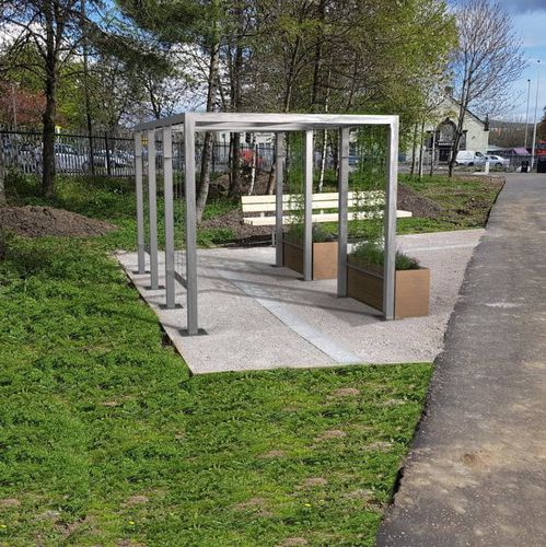 Pergola autoportée - 6.10047 - LOGIC STREET & PARK FURNITURE - en bois / en acier galvanisé / modulable