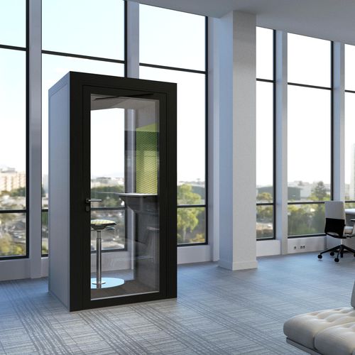 Box de bureau acoustique - LITTLE BOX - Mecanalu - modulable / avec éclairage LED intégré / en aluminium