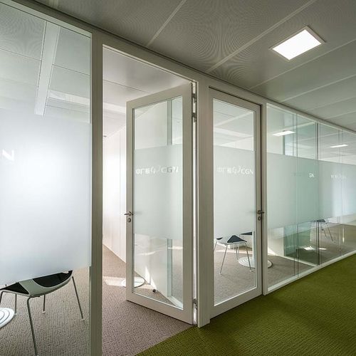 Bloc-porte d'intérieur - CADRE ALUMINIUM - Mecanalu - en aluminium / battant / battant