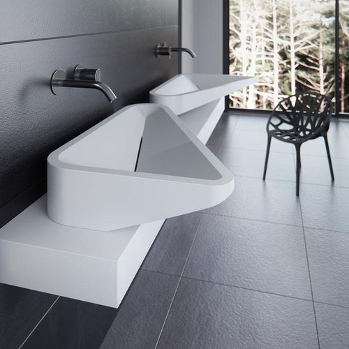 Vasque à poser - MONOLIT-01 - Le Projet - en Solid Surface / contemporaine