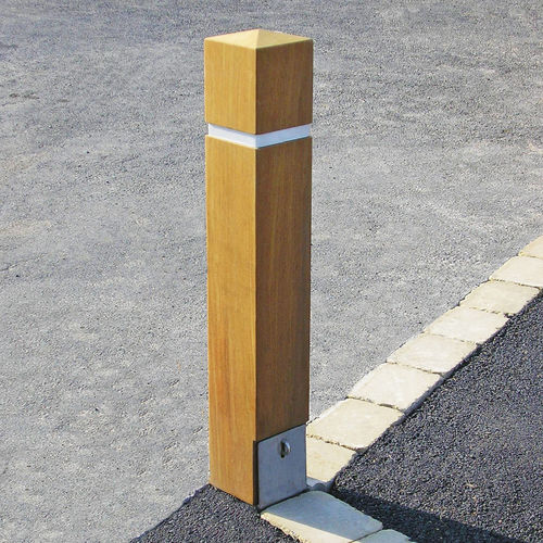 Borne de protection - Woodscape. - amovible / en acier inoxydable / en bois