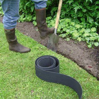 Bordure de jardin - BORD_ECO_10 - TOLTEX - en caoutchouc / courbe / souple