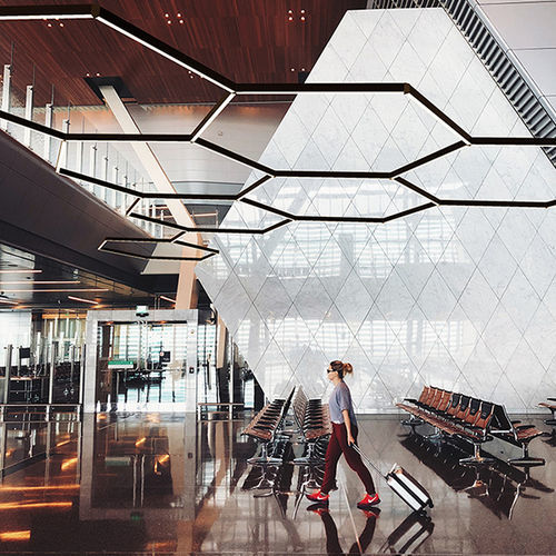 Luminaire suspendu - NEMAN MESH  - Holectron - à LED / carré / hexagonal