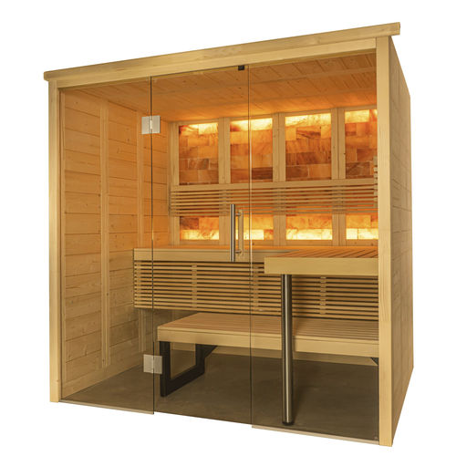Sauna résidentiel - HIMALAYA  - Almost Heaven Saunas - en bois / en verre trempé / d'intérieur