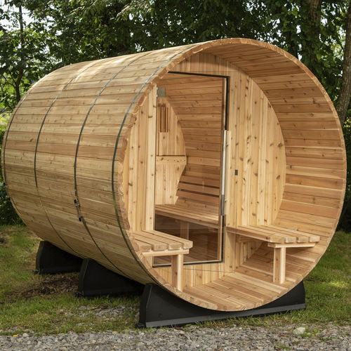 Sauna résidentiel - CHARLESTON - Almost Heaven Saunas - en bois / en verre / pour extérieur