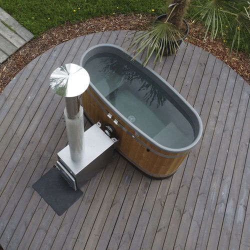 Spa hors-sol - SINDRI - Almost Heaven Saunas - ovale / 2 places / en bois