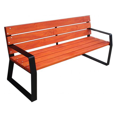 Banc public contemporain - 5200-18 - SIGUERTA, S.L. - en pin / en acier peint / avec dossier