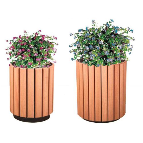 Jardinière en bois - 777 / 1677 - SIGUERTA, S.L. - en acier galvanisé / en acier peint / ronde