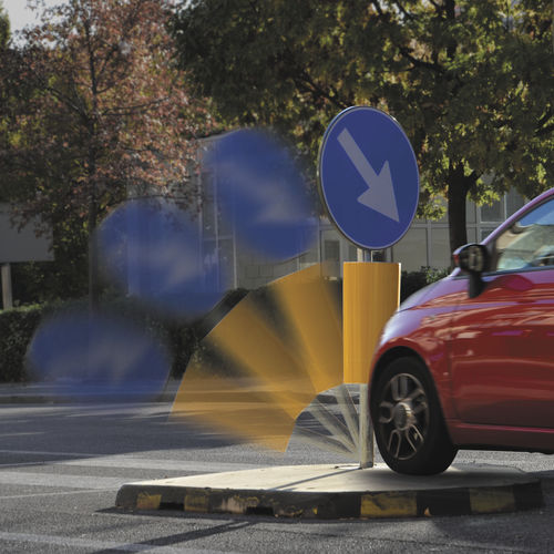 Mât pour signalisation routière - ROBINSON90 - SAEDI Ltd - en acier / flexible / pour parking