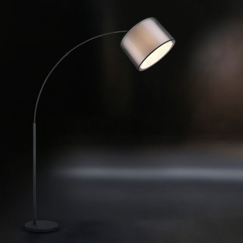 Lampe sur pied - BURTON - TRIO Leuchten GmbH - en métal / en tissu / contemporaine