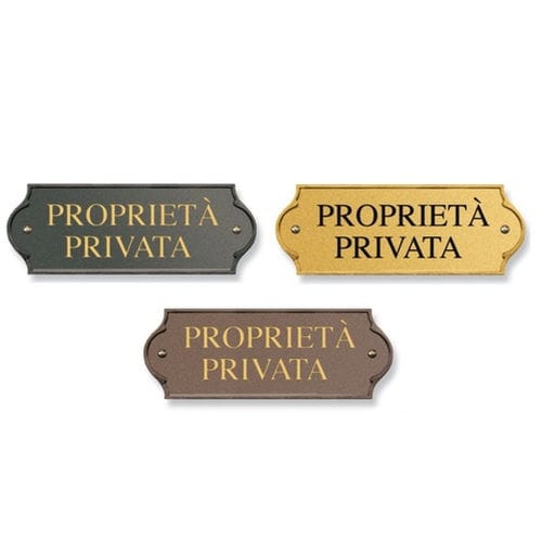 Plaque signalétique murale - PLM-TGPP/A & PLM-TGPP/O & PLM-TGPP/TM - MORELLI S.A.S. - en laiton / d'extérieur