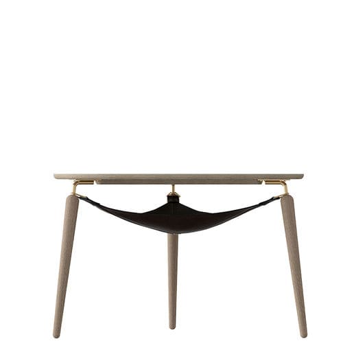 Table basse design scandinave - HANG OUT - Umage - en chêne / en cuir / en tissu