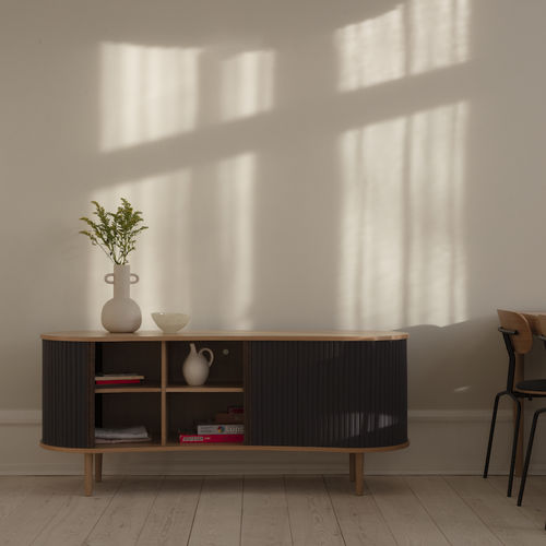 Buffet contemporain - AUDACIOUS VIDeo - Umage - en chêne / en MDF / en cuir