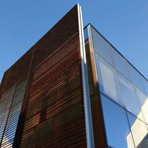 Brise-vue à lames - ITALIA-CORTEN - LANG AND FULTON - en acier COR-TEN®