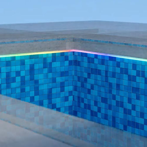 Profil éclairant encastrable - EVENGLOW FLEX DOMED - PAL Lighting - à LED / étanche / pour piscine publique