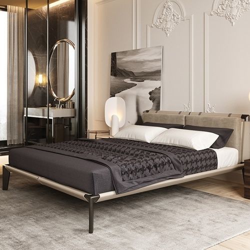 Lit double - RAMBLA - Praddy Unipessoal lda - design / tapissé / avec tête de lit