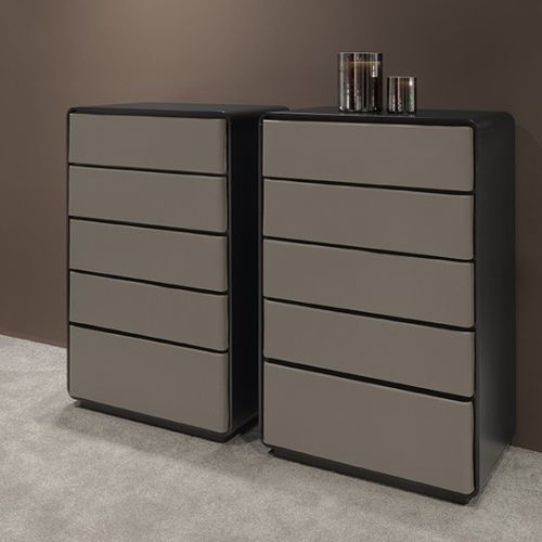 Commode haute - BRANDEN - Praddy Unipessoal lda - contemporaine / en cuir / avec tiroir