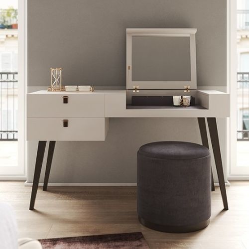 Coiffeuse contemporaine - PEARL - Praddy Unipessoal lda - en bois / de table / avec miroir lumineux