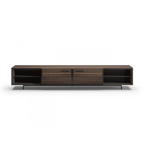 Support TV sur pied contemporain - ARC - Praddy Unipessoal lda - pivotant / avec support pour lecteur DVD / en placage de bois