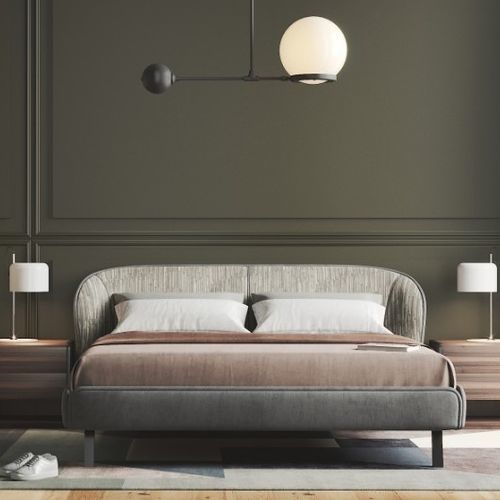 Lit double - CARNABY - Praddy Unipessoal lda - contemporain / tapissé / en inox