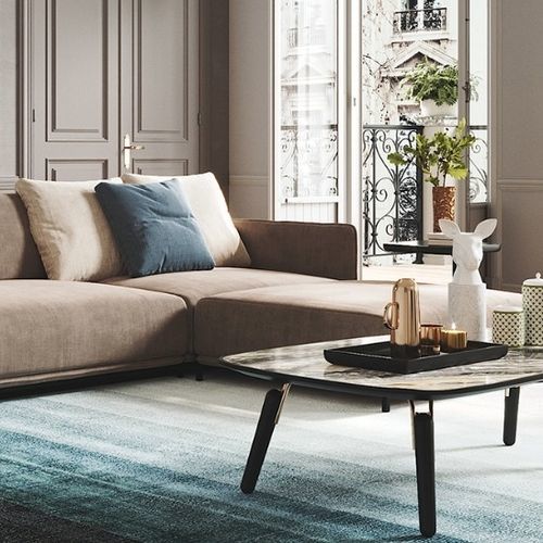 Table d'appoint contemporaine - GRIFFITH - Praddy Unipessoal lda - en acier inoxydable / en bois laqué / en marbre