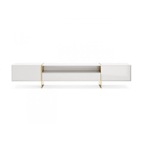 Support TV sur pied contemporain - RHAPSODY II - Praddy Unipessoal lda - pivotant / avec support pour lecteur DVD / en bois