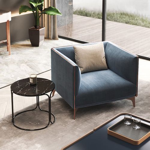 Fauteuil contemporain - MEDUSA - Praddy Unipessoal lda - en tissu / en bois massif / en métal