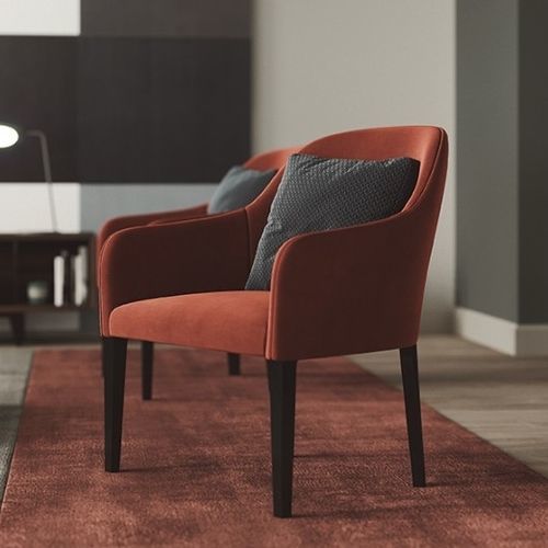 Fauteuil contemporain - BENEKE - Praddy Unipessoal lda - en tissu / en bois massif / en bois