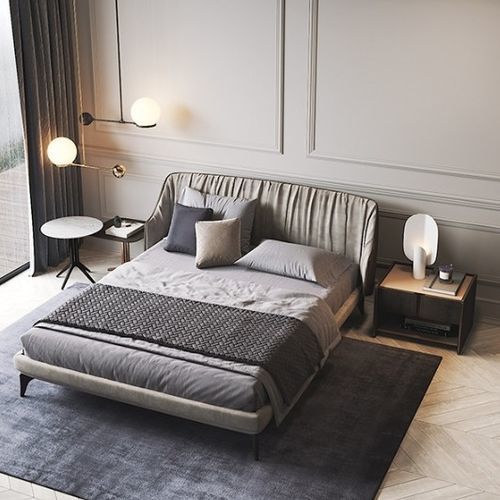 Lit double - SAHARA - Praddy Unipessoal lda - design / tapissé / en tissu