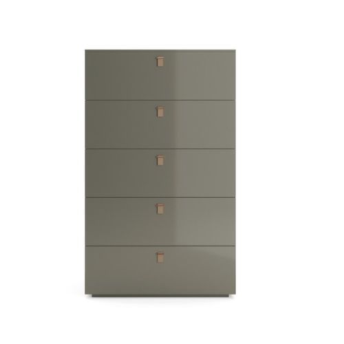 Commode contemporaine - SERENADE - Praddy Unipessoal lda - en cuir / rectangulaire / 5 tiroirs