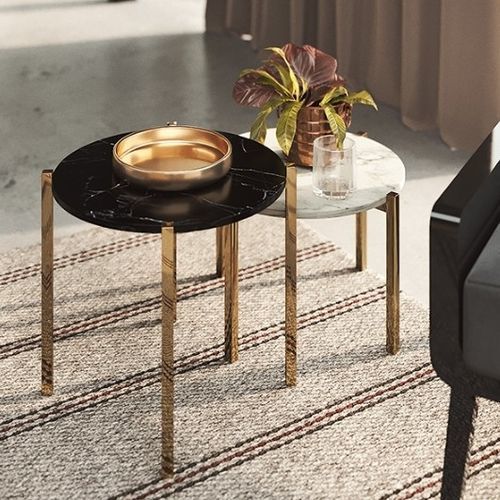 Table d'appoint contemporaine - TIGER II - Praddy Unipessoal lda - en métal / avec piètement en métal / ronde