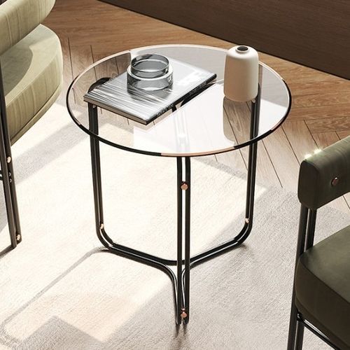 Table d'appoint contemporaine - III - Praddy Unipessoal lda - en métal / en bambou / en verre