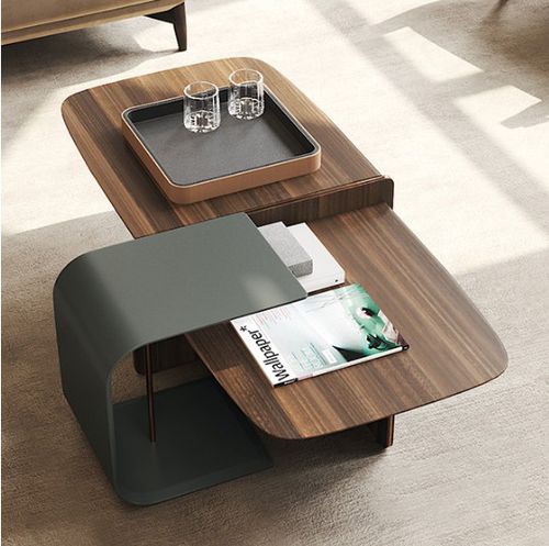 Table basse contemporaine - HAVASU - Praddy Unipessoal lda - en métal / en bois / avec piètement en bois
