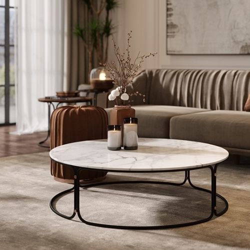 Table basse contemporaine - II - Praddy Unipessoal lda - en métal / en bambou / en marbre