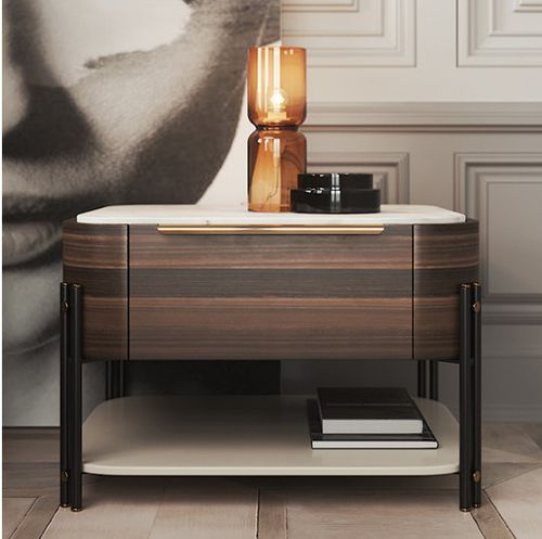 Table de chevet contemporaine - I - Praddy Unipessoal lda - en bambou / en métal / avec piètement en bois