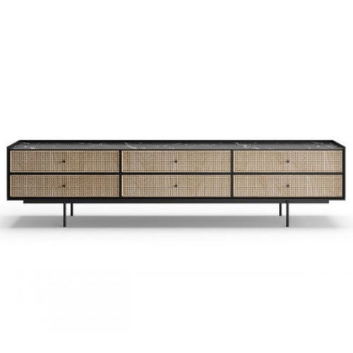 Support TV sur pied contemporain - CELLO II - Praddy Unipessoal lda - avec étagères / en bois / résidentiel